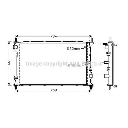 Foto Radiador, refrigeración del motor AVA QUALITY COOLING FD2382