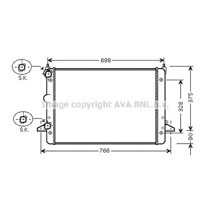 Foto Radiador, refrigeración del motor AVA QUALITY COOLING FD2396