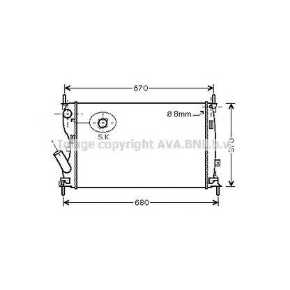 Foto Radiatore, Raffreddamento motore AVA QUALITY COOLING FD2408