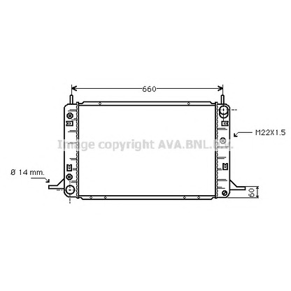 Foto Radiador, refrigeración del motor AVA QUALITY COOLING FDA2113