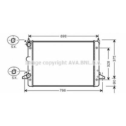 Photo Radiateur, refroidissement du moteur AVA QUALITY COOLING FDA2396