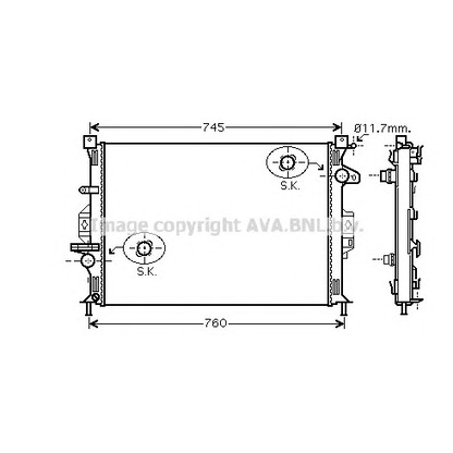 Foto Radiador, refrigeración del motor AVA QUALITY COOLING FDA2422