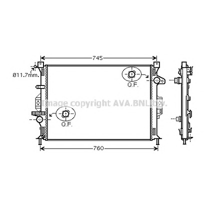 Foto Radiatore, Raffreddamento motore AVA QUALITY COOLING FDA2423