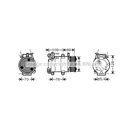 Photo Bobine, compresseur-embrayage magnétique AVA QUALITY COOLING FDK392