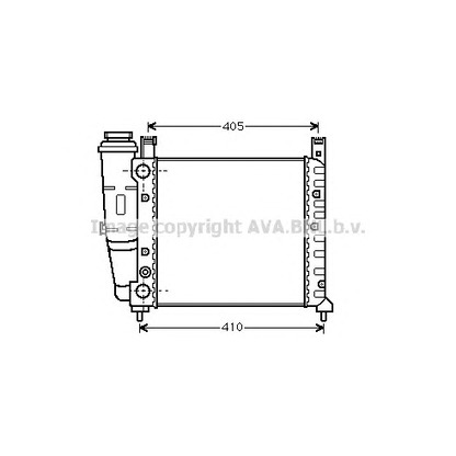 Фото Радиатор, охлаждение двигателя AVA QUALITY COOLING FT2076