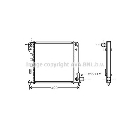 Фото Радиатор, охлаждение двигателя AVA QUALITY COOLING FT2093