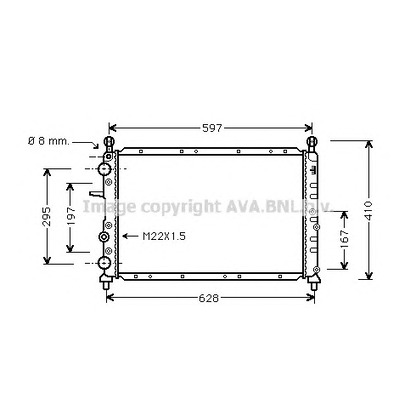 Zdjęcie Chłodnica, układ chłodzenia silnika AVA QUALITY COOLING FT2096