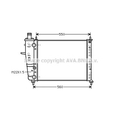 Фото Радиатор, охлаждение двигателя AVA QUALITY COOLING FT2159