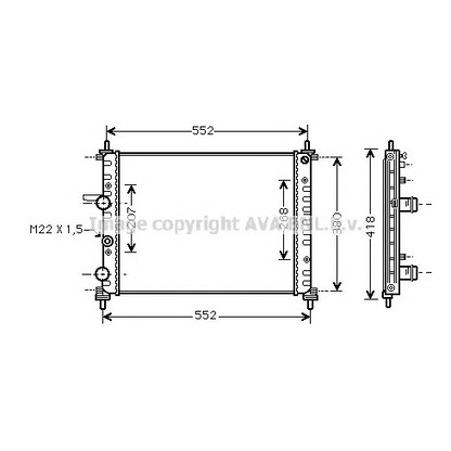 Foto Radiatore, Raffreddamento motore AVA QUALITY COOLING FT2182