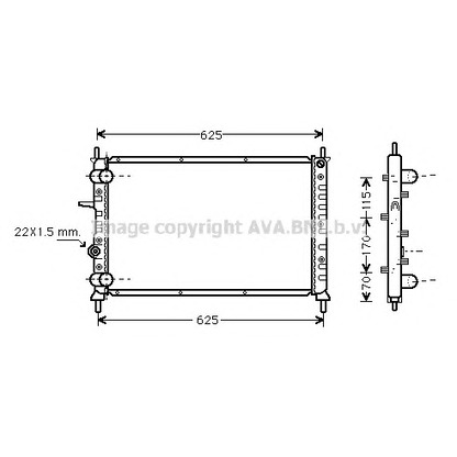 Zdjęcie Chłodnica, układ chłodzenia silnika AVA QUALITY COOLING FT2188