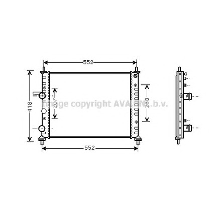 Фото Радиатор, охлаждение двигателя AVA QUALITY COOLING FT2201