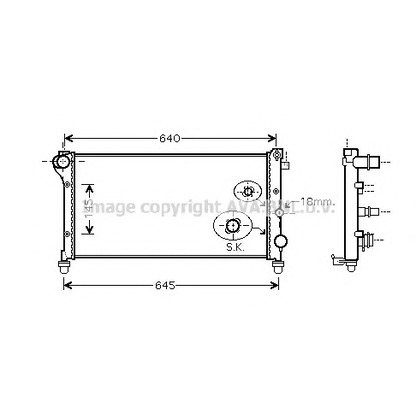 Foto Radiatore, Raffreddamento motore AVA QUALITY COOLING FT2295