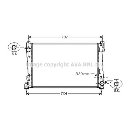 Photo Radiator, engine cooling AVA QUALITY COOLING FT2401