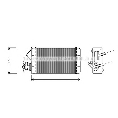 Photo Heat Exchanger, interior heating AVA QUALITY COOLING FT6087