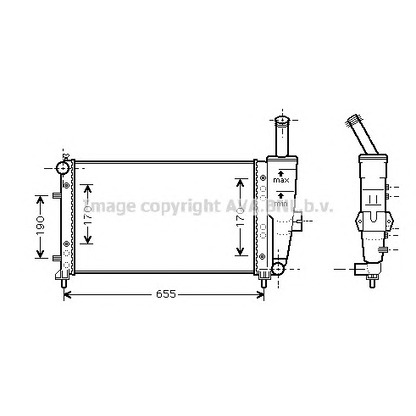 Foto Radiatore, Raffreddamento motore AVA QUALITY COOLING FTA2281