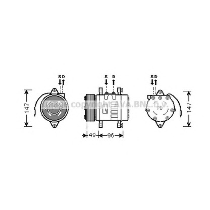 Foto Compresor, aire acondicionado AVA QUALITY COOLING FTK365