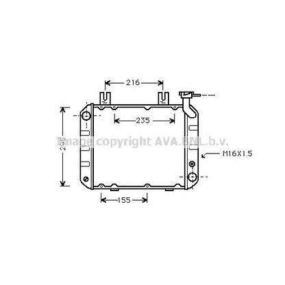 Photo Radiator, engine cooling AVA QUALITY COOLING HD2003