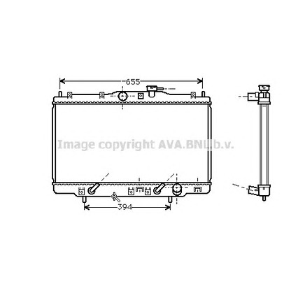 Фото Радиатор, охлаждение двигателя AVA QUALITY COOLING HD2102