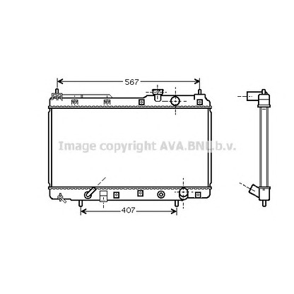 Фото Радиатор, охлаждение двигателя AVA QUALITY COOLING HD2104