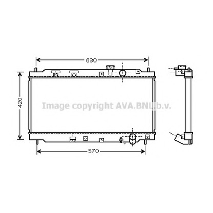 Photo Radiator, engine cooling AVA QUALITY COOLING HD2180