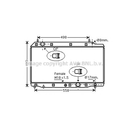 Zdjęcie Chłodnica, układ chłodzenia silnika AVA QUALITY COOLING HD2215