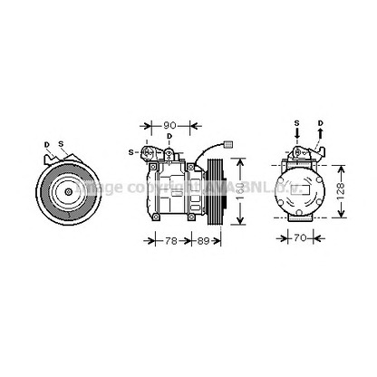 Photo Compressor, air conditioning AVA QUALITY COOLING HDK196