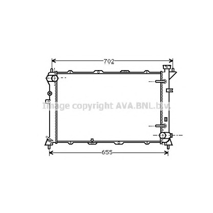 Фото Радиатор, охлаждение двигателя AVA QUALITY COOLING HY2025