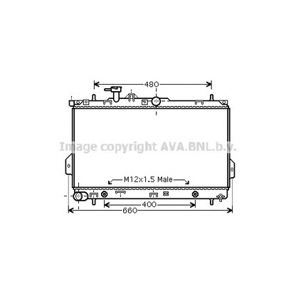 Photo Radiator, engine cooling AVA QUALITY COOLING HY2096