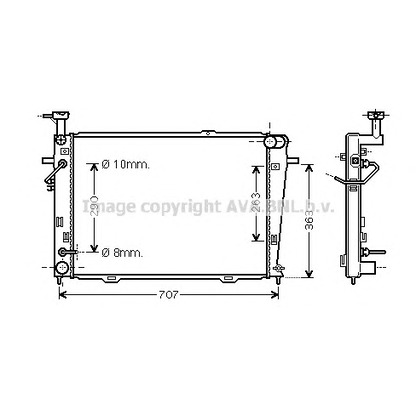 Photo Radiator, engine cooling AVA QUALITY COOLING HY2127