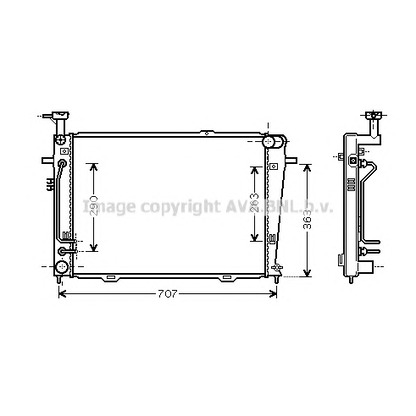 Foto Kühler, Motorkühlung AVA QUALITY COOLING HY2130