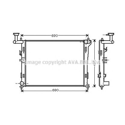 Foto Radiatore, Raffreddamento motore AVA QUALITY COOLING HY2179