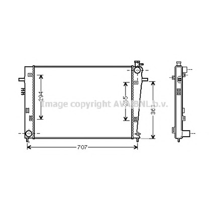 Фото Радиатор, охлаждение двигателя AVA QUALITY COOLING HY2204