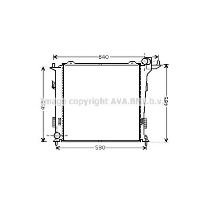 Фото Радиатор, охлаждение двигателя AVA QUALITY COOLING HY2207