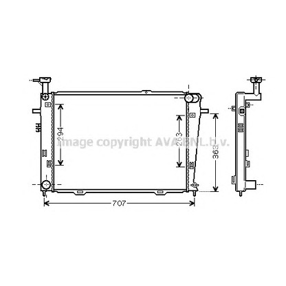 Foto Radiatore, Raffreddamento motore AVA QUALITY COOLING HY2210