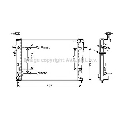 Foto Kühler, Motorkühlung AVA QUALITY COOLING HY2211