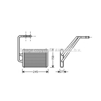 Foto Wärmetauscher, Innenraumheizung AVA QUALITY COOLING HY6121