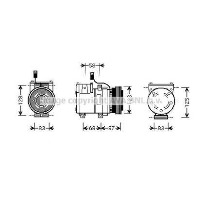 Photo Compressor, air conditioning AVA QUALITY COOLING HYAK198