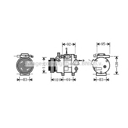 Photo Compresseur, climatisation AVA QUALITY COOLING HYK214