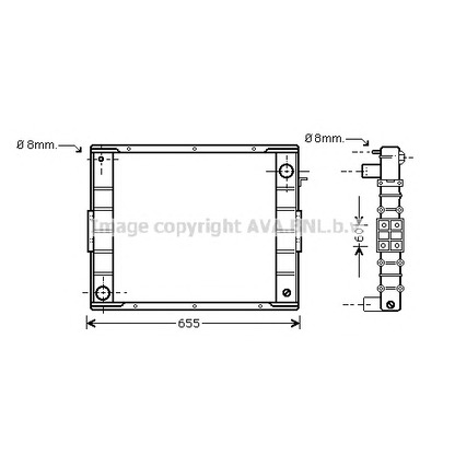 Photo Radiator, engine cooling AVA QUALITY COOLING IV2001