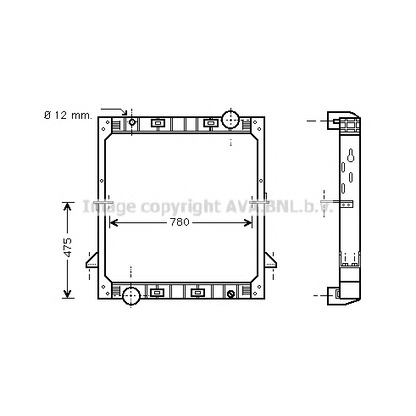 Photo Radiator, engine cooling AVA QUALITY COOLING IV2040