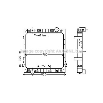 Фото Радиатор, охлаждение двигателя AVA QUALITY COOLING IV2098