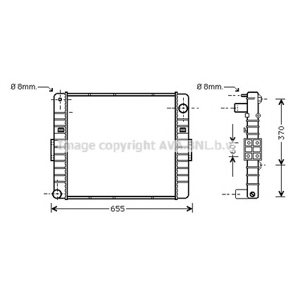 Photo Radiateur, refroidissement du moteur AVA QUALITY COOLING IV2002