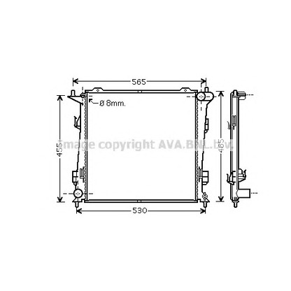 Photo Radiator, engine cooling AVA QUALITY COOLING KA2098