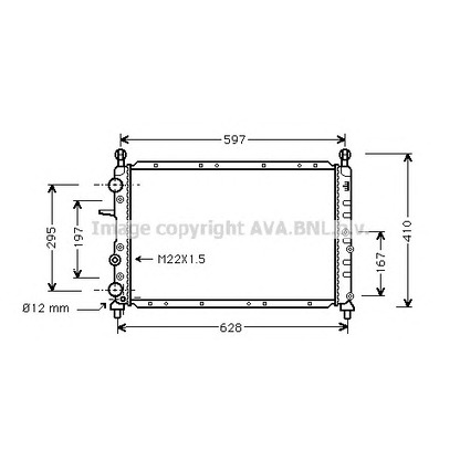 Фото Радиатор, охлаждение двигателя AVA QUALITY COOLING LC2050