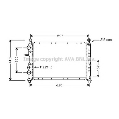 Foto Radiatore, Raffreddamento motore AVA QUALITY COOLING LC2073