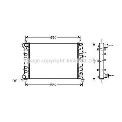 Photo Radiator, engine cooling AVA QUALITY COOLING LC2076