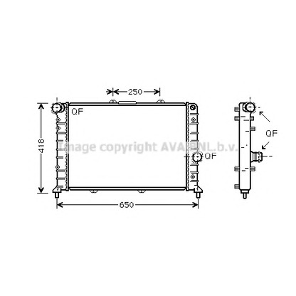 Photo Radiateur, refroidissement du moteur AVA QUALITY COOLING LC2079