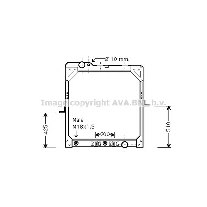 Фото Радиатор, охлаждение двигателя AVA QUALITY COOLING ME2106