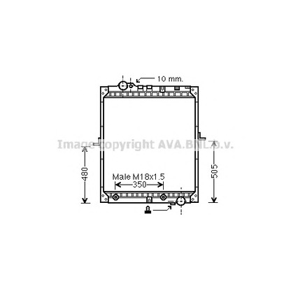 Photo Radiator, engine cooling AVA QUALITY COOLING ME2182