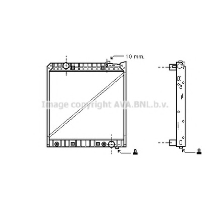 Zdjęcie Chłodnica, układ chłodzenia silnika AVA QUALITY COOLING MEA2148